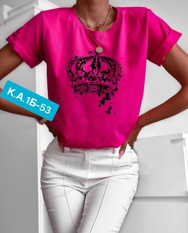 футболки модные,женские футболки,свободная футболка женская,футболка с короной,белая базовая футболка