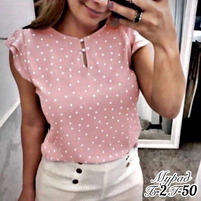 летние блузы,блузка короткая,блузка в голубой горох,блузка цветная женская,блузка женская в горох