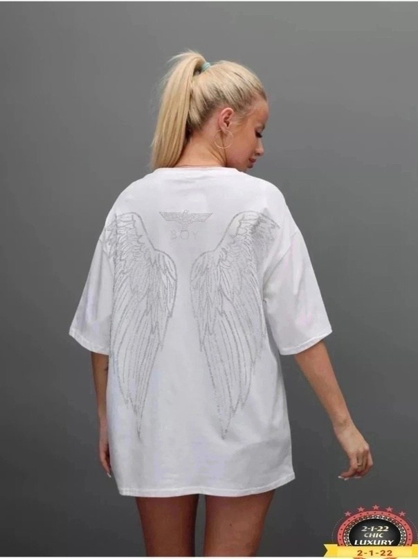 футболка крылья,футболки женские,футболка свободного кроя,футболка с крыльями на спине
