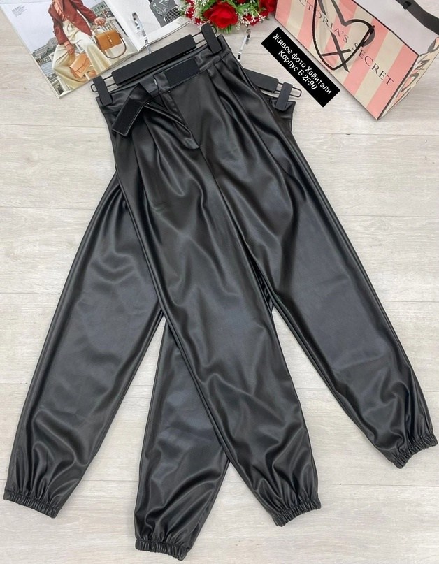 кожаные брюки джоггеры,брюки джоггеры из экокожи,брюки джоггеры экокожа,брюки женские широкие,брюки с широкими штанинами