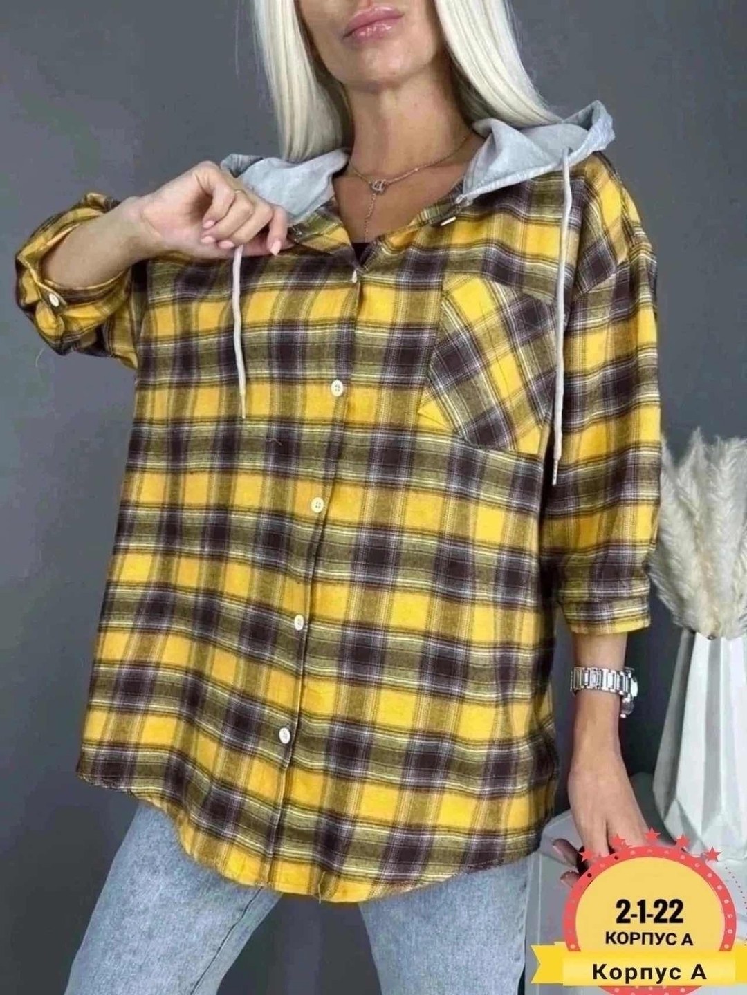 рубашка женская,рубашка женская оверсайз в клетку,рубашка с капюшоном женская,рубашка женская оверсайз в клетку удлиненная zaza,рубашка оверсайз в клетку с капюшоном