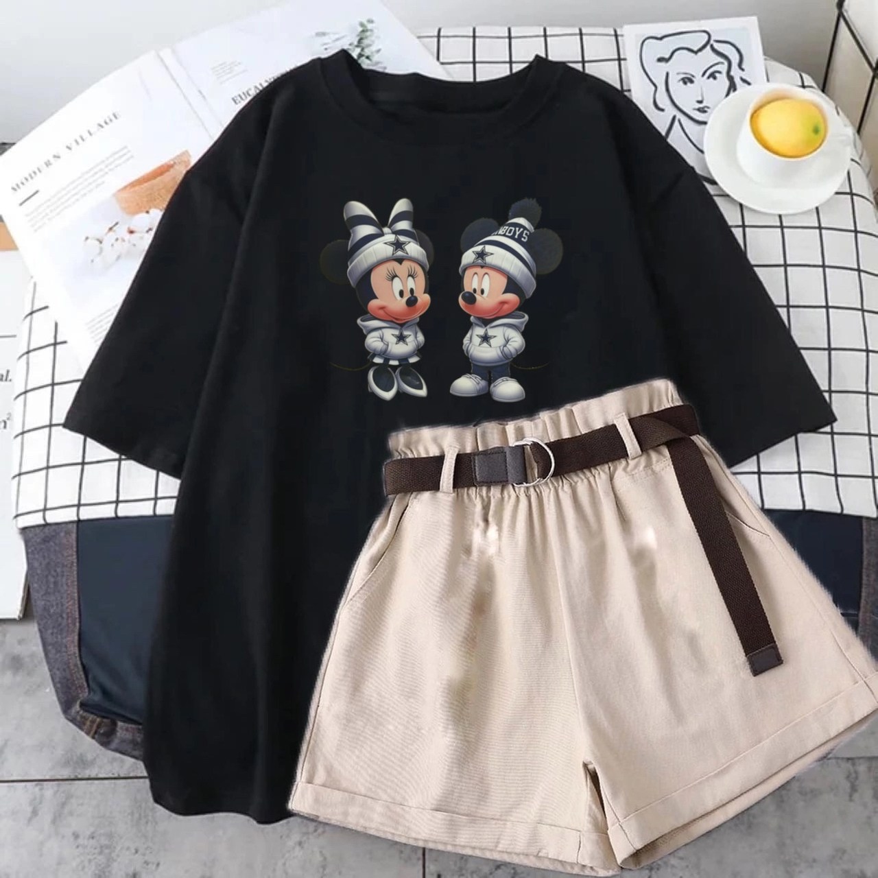 женский костюм с шортами,черные футболки с шортами ,футболка и шорты костюм,костюм с шортам