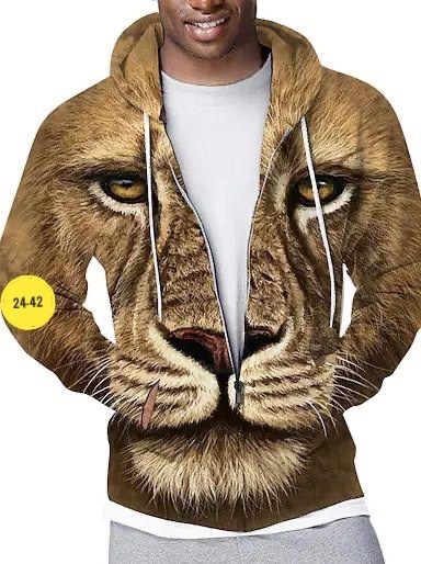 мужская толстовка,толстовка с животным,толстовка,мужская мода,толстовки для мужчин