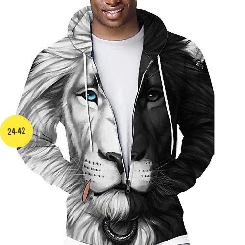 мужская толстовка,толстовка с животным,толстовка,мужская мода,толстовки для мужчин