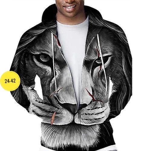 мужская толстовка,толстовка с животным,толстовка,мужская мода,толстовки для мужчин