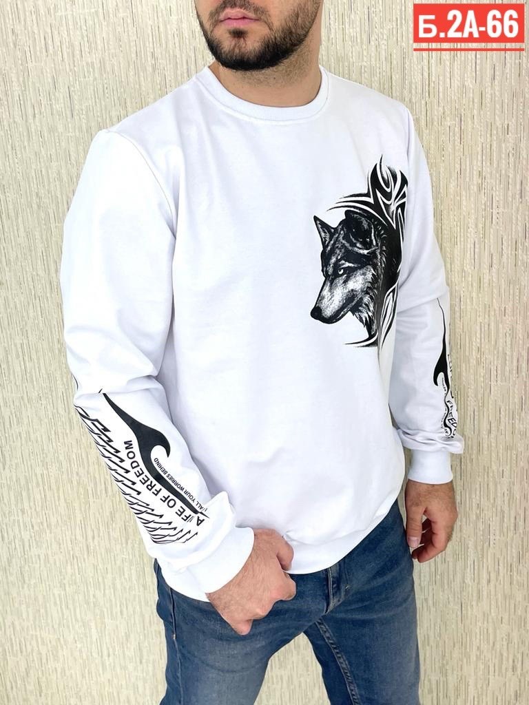 свитшот мужской белый,свитшот мужская,белая кофта мужская,кофта для мужчин,толстовки свитшот