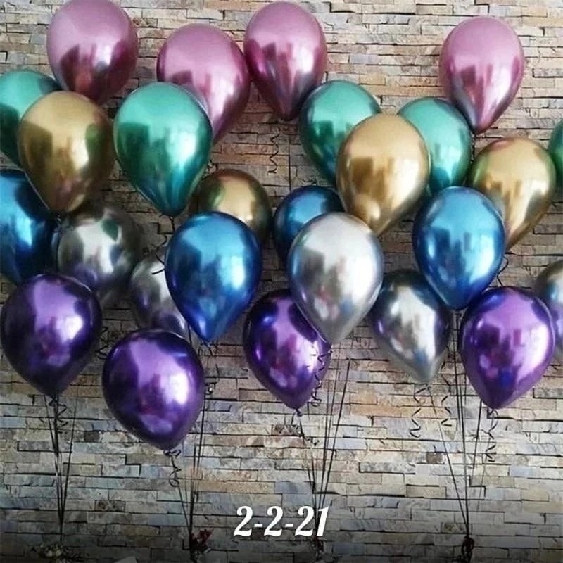 черные хромированные шары,шар хром,шар черный,металлик шары,набор воздушных шаров хром