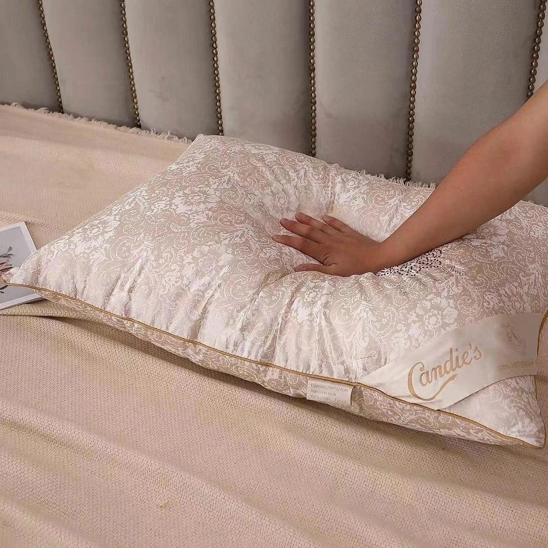 шелковая подушка,подушки meizhouling 70*70,шёлк тусса что это такое в подушке,подушка из шёлка,текстиль подушка