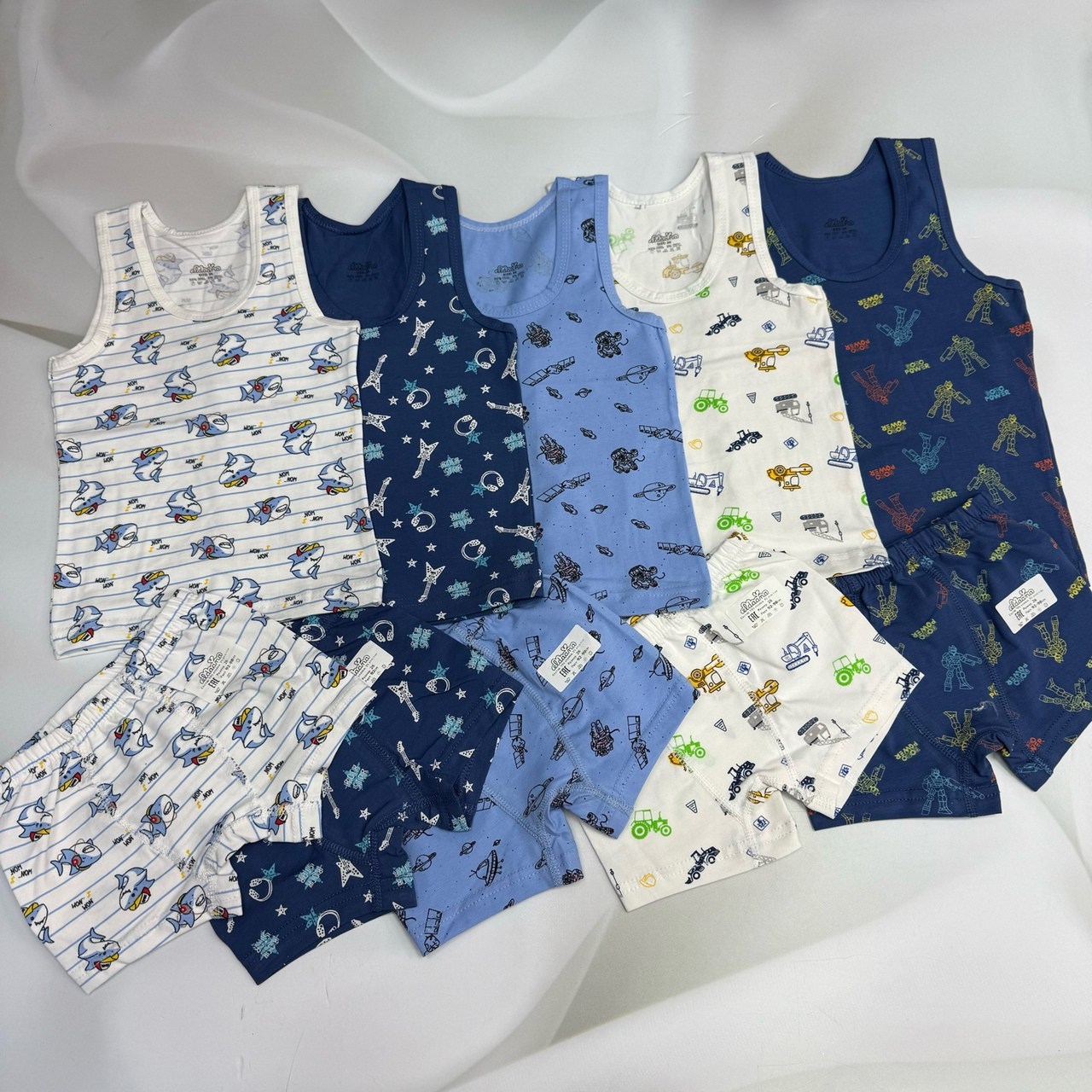 майка для мальчика baykar,комплект маек,майка для малыша,детское белье,майка детская