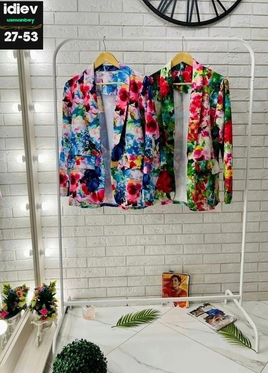 пиджак женский ,пиджак с цветочным принтом,пиджак женский,цветной пиджак женский,модные костюмы