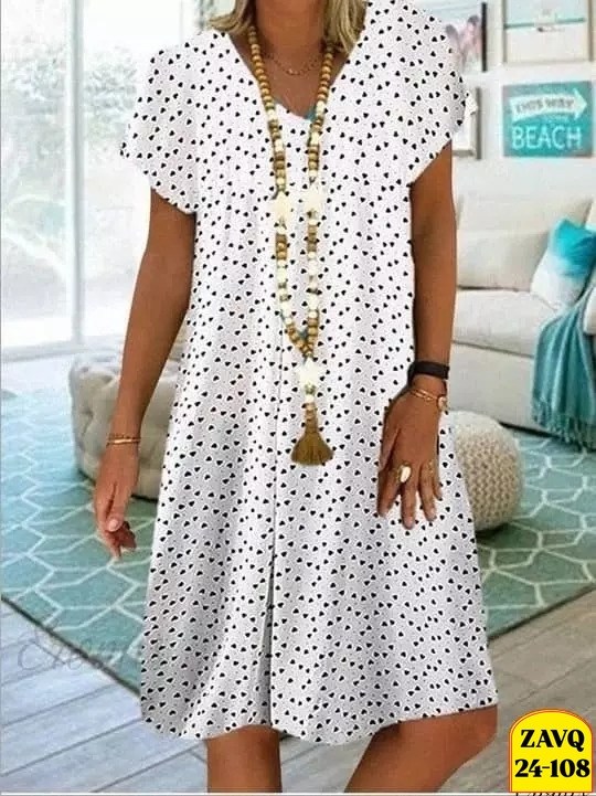 летние платья в горошек,женские летние платья,женское летнее платье с коротким рукавом,женское платье летнее повседневное,платье женские