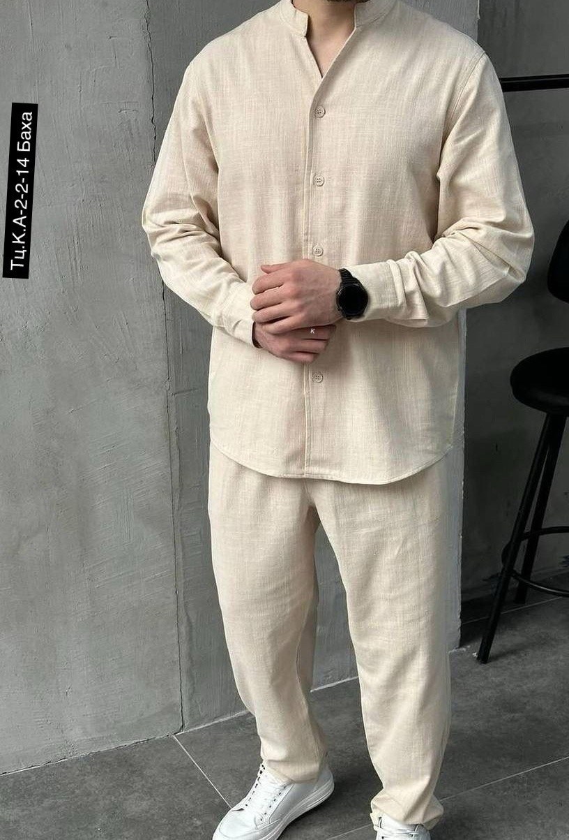 мужской летний костюм из льна,костюм льняной мужской,льняная рубашка мужская,мужские рубашки,мужской костюм из льна