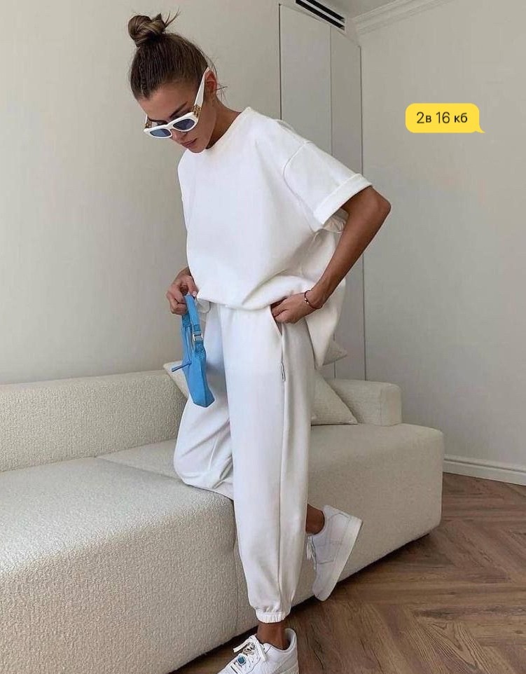 костюмы женские,белый костюм из футера,костюм женский молочный,стильные костюмы,костюм женский белый