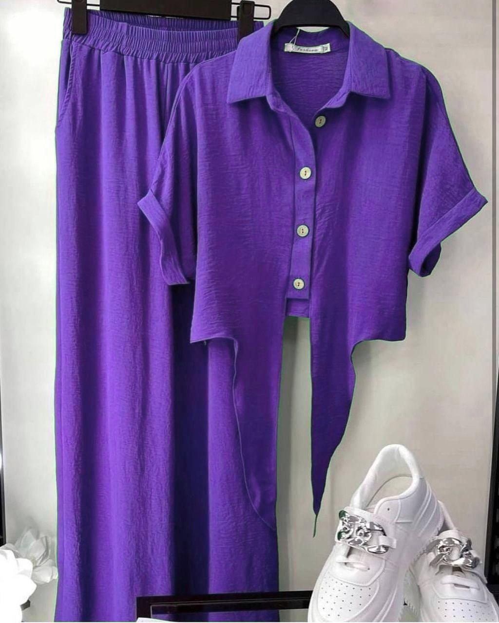 женские летние костюмы,сингапур костюм двойка,костюм брючный летний женский,костюм фиолетовый,костюм женский