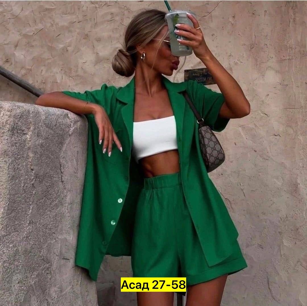 летний костюм шорты и рубашка,женский костюм с шортами,костюм шорты и рубашка,костюм женский,костюм женский летний с шортами и рубашкой из льна