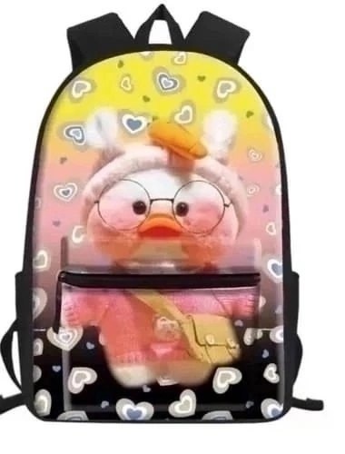 рюкзак школьный уточка лалафанфан,рюкзаки детские,рюгзаки уточки лала фанфан,рюкзаки школьные,рюкзак с принтом