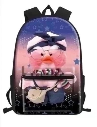 рюкзак школьный уточка лалафанфан,рюкзаки детские,рюгзаки уточки лала фанфан,рюкзаки школьные,рюкзак с принтом