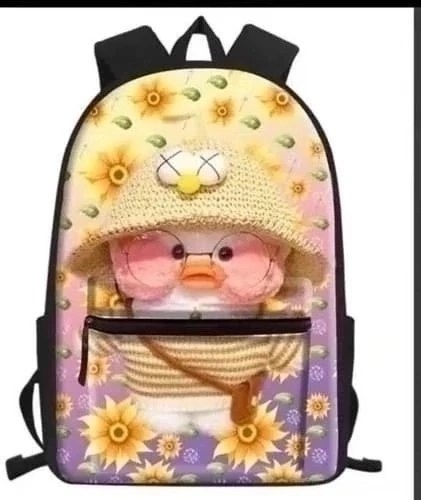 рюкзак школьный уточка лалафанфан,рюкзаки детские,рюгзаки уточки лала фанфан,рюкзаки школьные,рюкзак с принтом