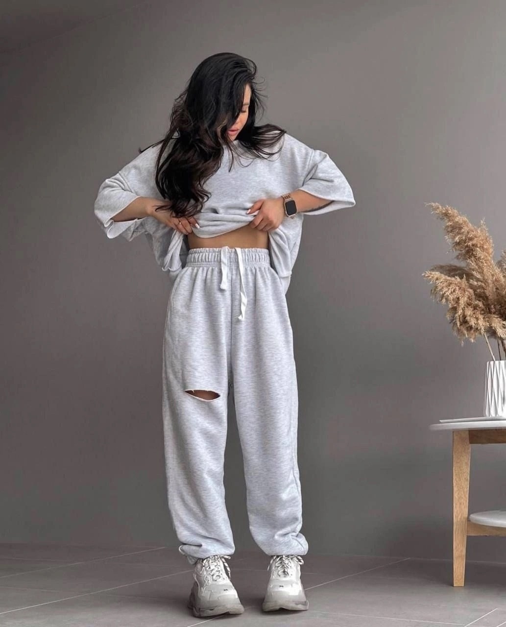 костюм свободного кроя,спортивный костюм найк серый женский оверсайз,костюмы спортивные оверсайз,костюм спортивные женские костюмы,трикотажные костюмы