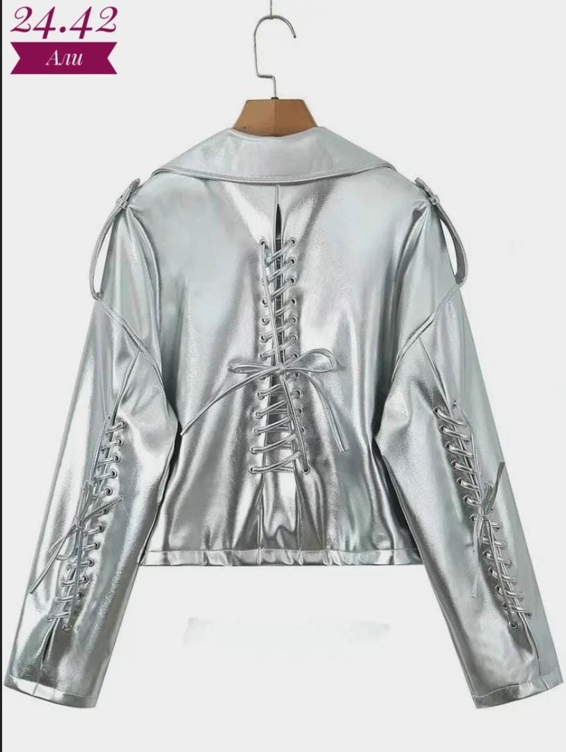 куртка бомбер женская,куртка бомбер,куртка модная,кожаная куртка бомбер,серый женский кожаный бомбер