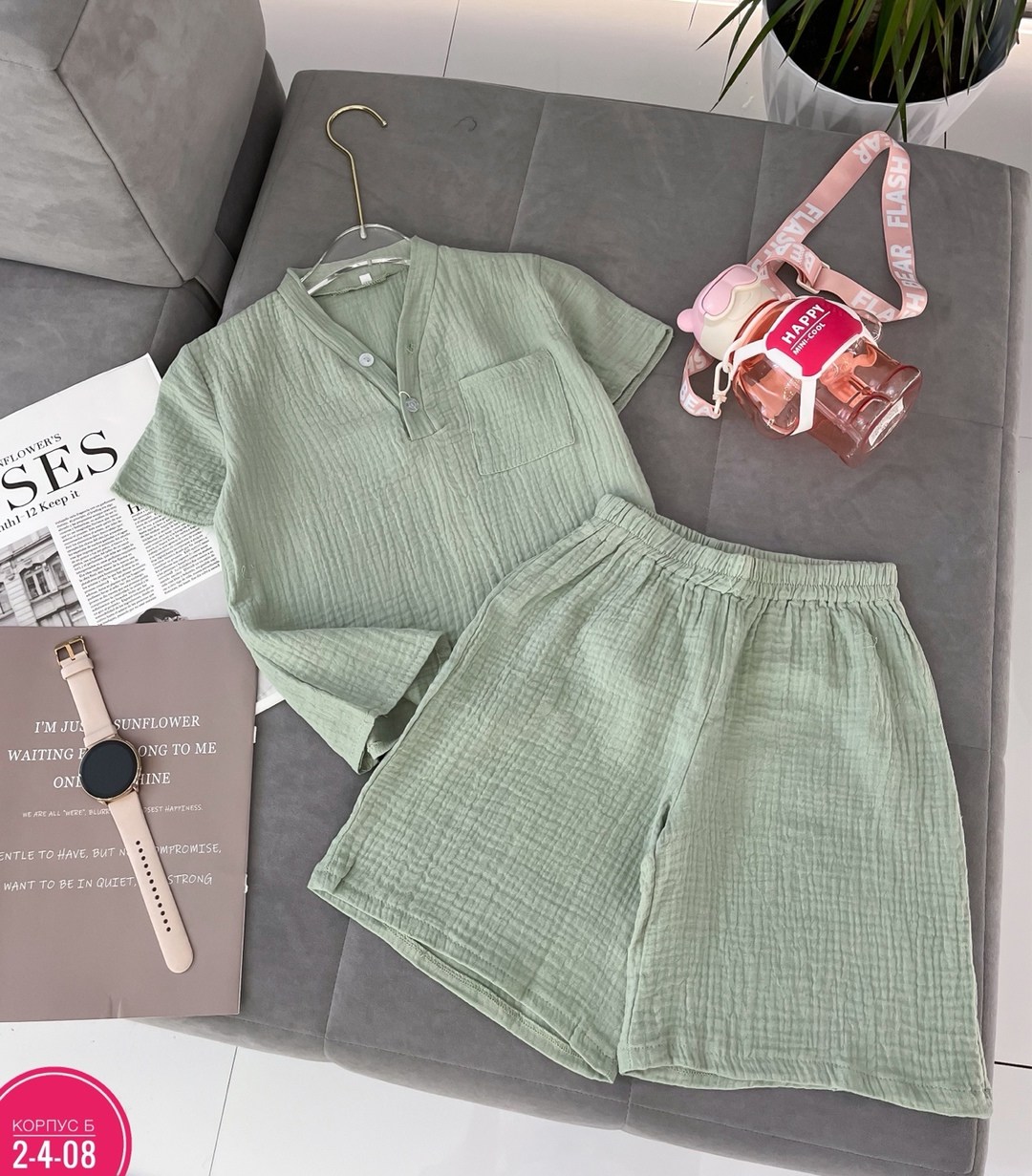 летние костюмы,костюмы женские летние,женский костюм с шортами,женские костюмы,летний костюм из муслина