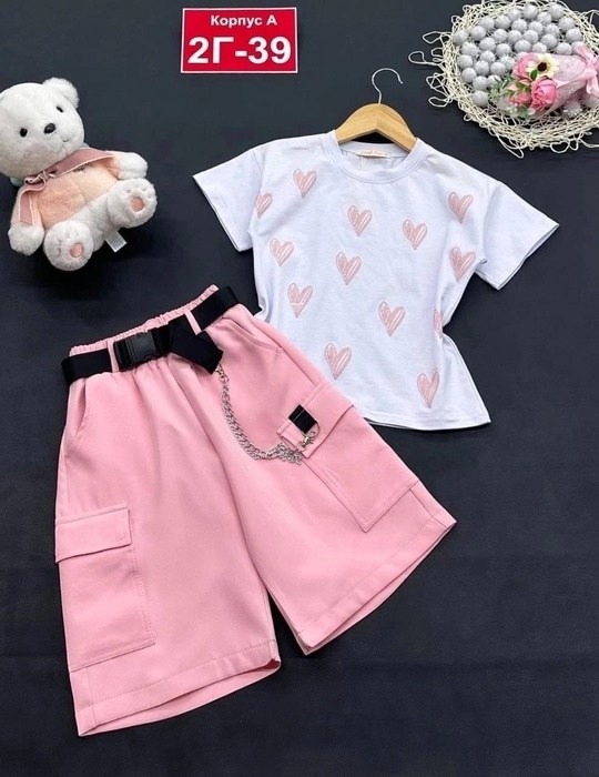 костюм детский футболка и шорты,костюмы для девочки,летний костюм для девочек,детские одежда,костюм трикотажный детский