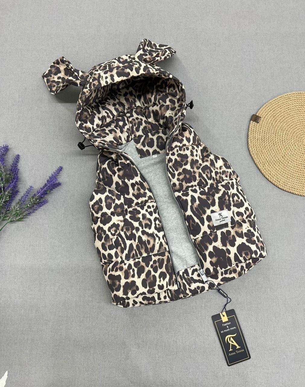 леопардовая жилетка,жилет детский,жилетка для девочки,жилетка детская,леопардовый жилет