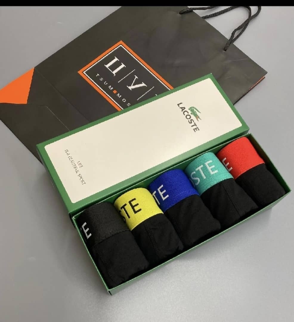 набор боксеров лакост,мужской набор трусов,трусы мужские боксеры набор 5 шт lacoste,набор трусов,трусы лакосте набор 5 шт