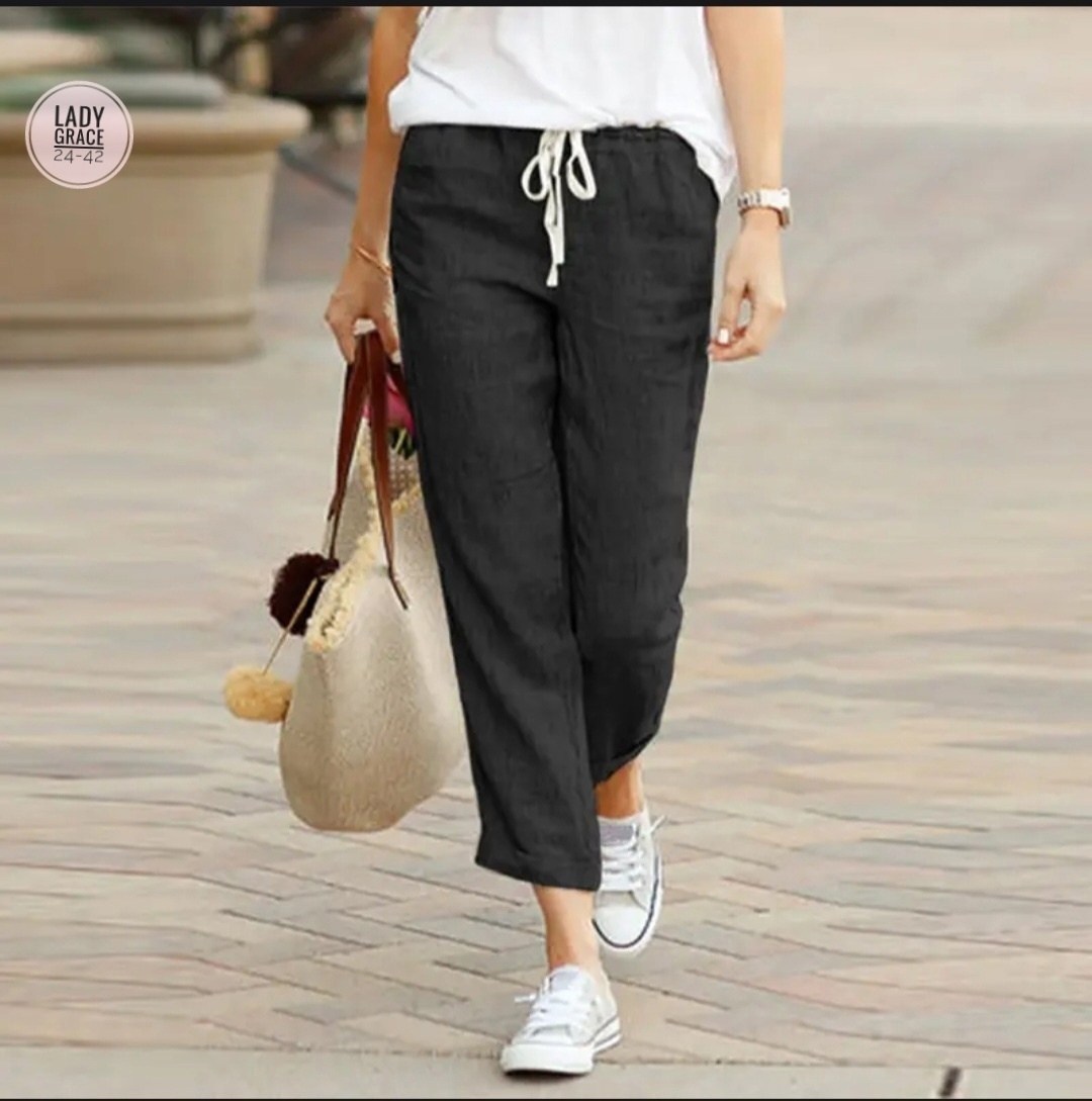 женские повседневные брюки,брюки женские летние,льняные брюки на завязках,льняные брюки женские,повседневные брюки