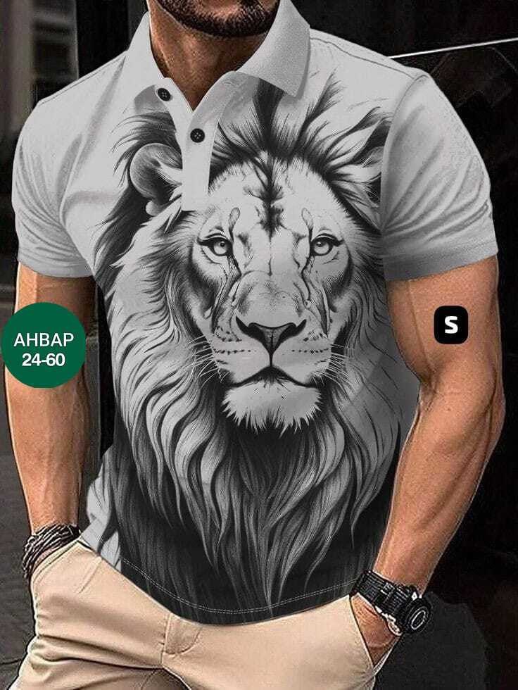 лев в поло,принт лев,футболки мужские,мужская мода,футболки мужские модные