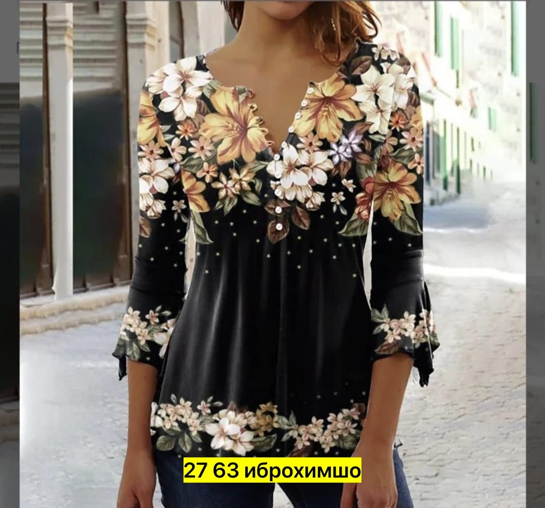 женские модные повседневные футболки,блузка женская с цветочным принтом,женская блузка,блузка модная,одежда женская