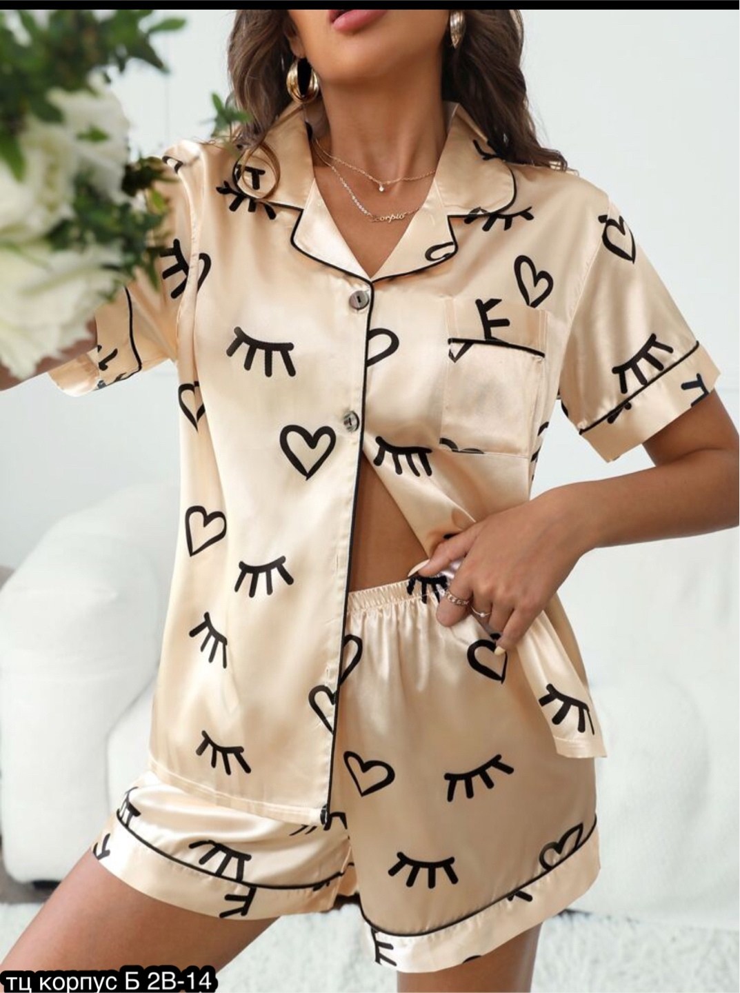 комплект пижама,женская пижама,шелковая пижама,пижама для женщин,пижама короткая