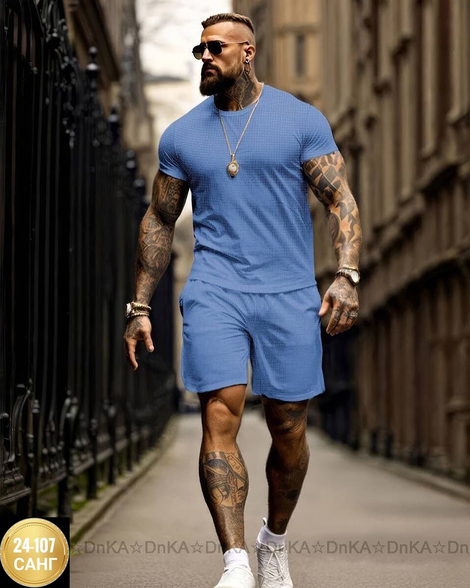 костюм с шортами и футболкой спортивный летний мужской,мужская мода,костюм спортивный мужской летнее,мода мужская,мужской повседневный спортивный костюм