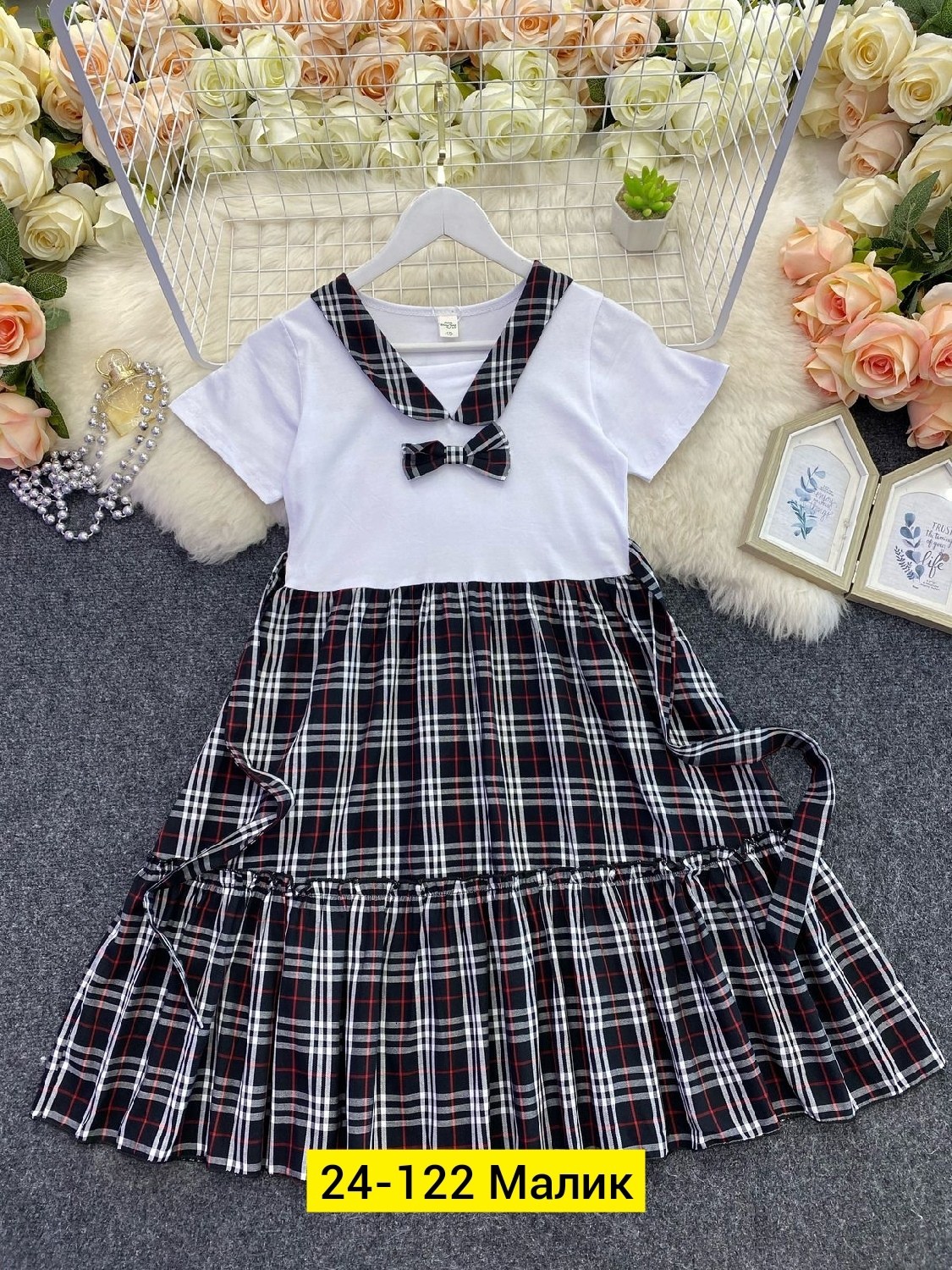клетчатое платье для девочки,платье красное в клетку детское,детские платья,платье красное в клетку для девочки,платье для девочек