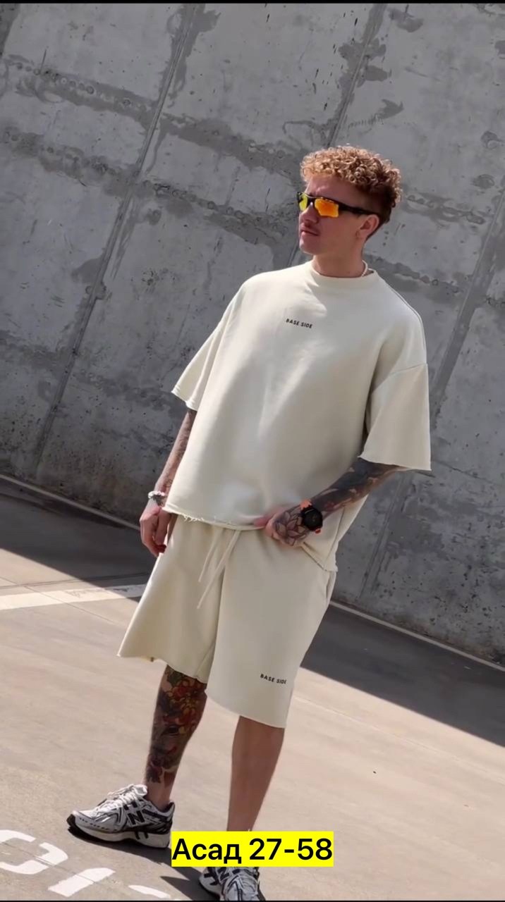 спортивный костюм летний мужской,мужской летний костюм,мужской спортивный костюм с шортами и футболкой,костюм повседневный,костюм оверсайз мужской