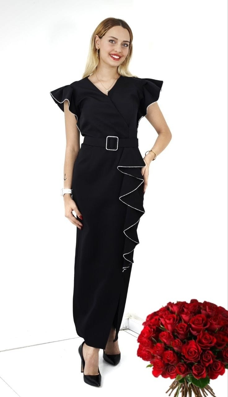 платье креп,нарядное платье,женская платье,платье с рюшами,платье с оборками