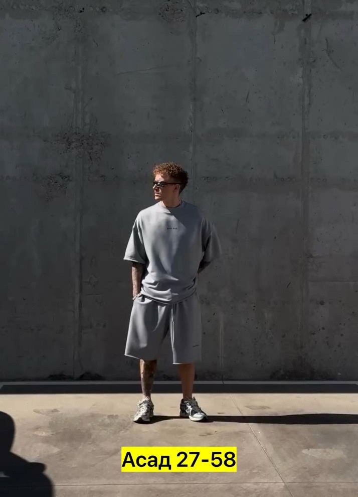 спортивный костюм летний мужской,мужской летний костюм,мужской спортивный костюм с шортами и футболкой,костюм повседневный,костюм оверсайз мужской