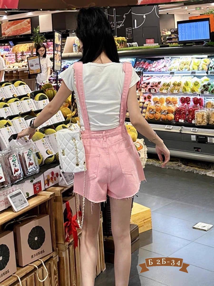 кореянка,женские комбинезоны,девушка азиатская,модная одежда,комбинезон розово