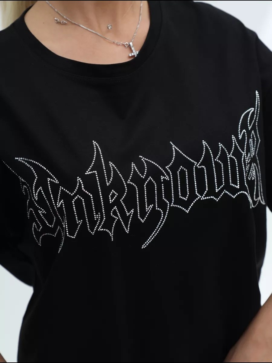 футболка женская,футболка оверсайз со стразам,футболка женская оверсайз,футболка белая оверсайз,женская майка