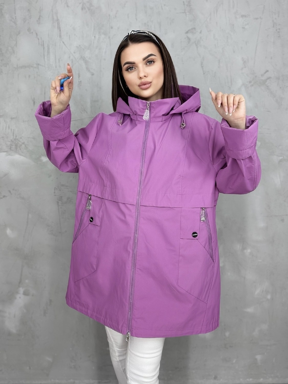 удлиненная куртка,куртка женская,фиолетовый плащ женский,ветровка женская,ветровка демисезонная