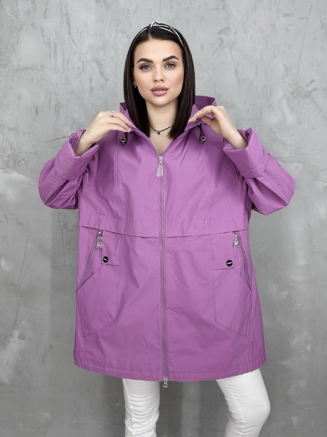 удлиненная куртка,куртка женская,фиолетовый плащ женский,ветровка женская,ветровка демисезонная