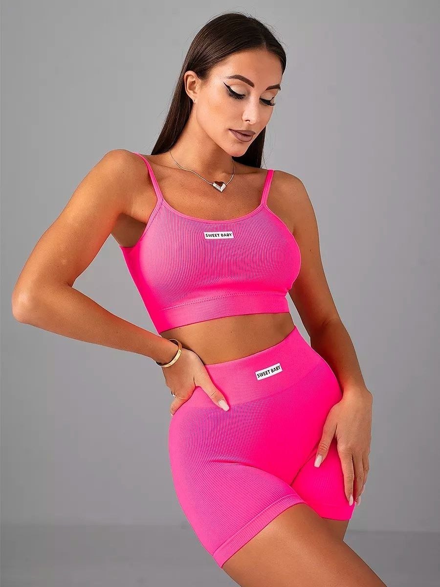 спортивный комплект топ шорты,нижнее белье спортивное комплект топ,женский спортивный комплект,комплект для фитнеса,комплект спортивного нижнего белья