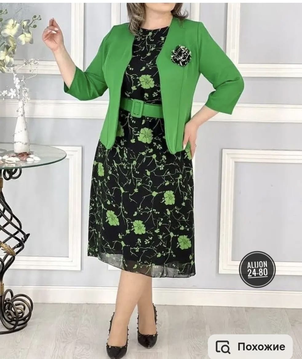 больших размеров,костюм платье и жакет,платья нарядная,платье шифон,