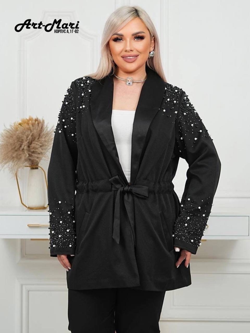 пиджак стильный большой размер svetluna,стильные костюмы,элегантный брючный костюм,женские брючные костюмы,костюм с брюками