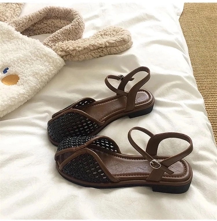 плетеные босоножки,женские сандалии,плетеные сандалии,повседневные сандалии,босоножки натуральная