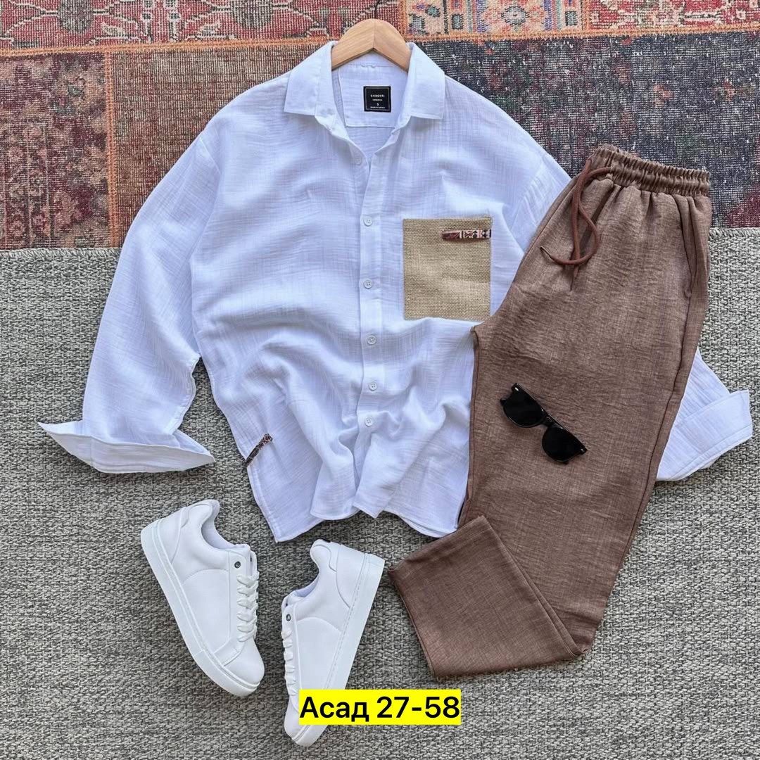 мужской костюм двойка,мужская мода,спортивный костюм мужской,рубашка и брюки,мужское одежда