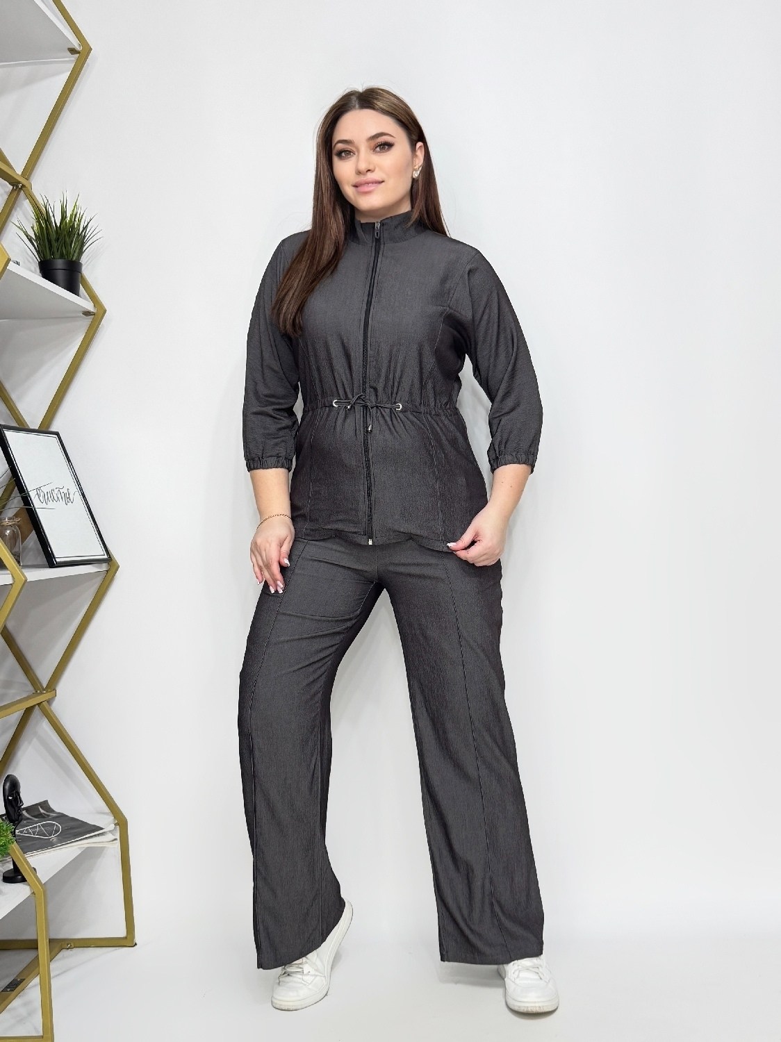 брючной костюм,костюм женский,комплект брючный леона стиль 848 синий,брючные женские костюмы,костюм с брюками