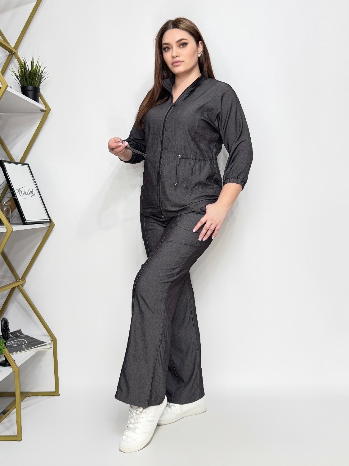 брючной костюм,костюм женский,комплект брючный леона стиль 848 синий,брючные женские костюмы,костюм с брюками