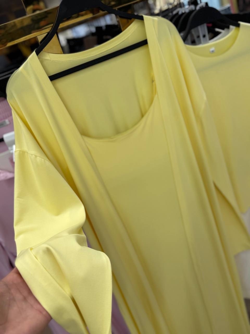 модные кардиганы,трикотажное платье,длинное платье,длинный кардиган,платье комплект