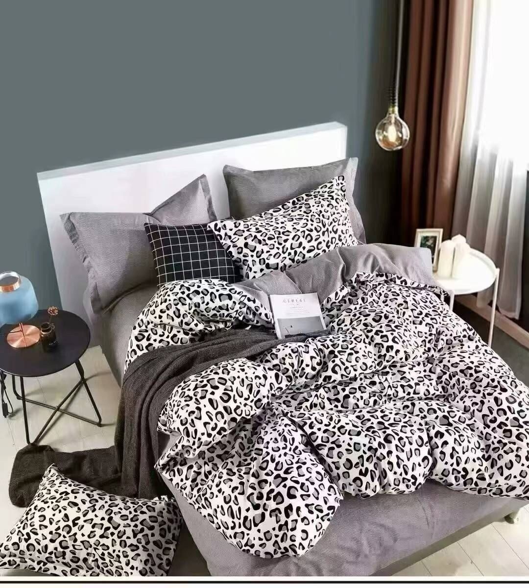комплект постельного белья,постельного белья,комплект постельного белья двуспальный,леопардовая кровать,постельное белье леопардовое